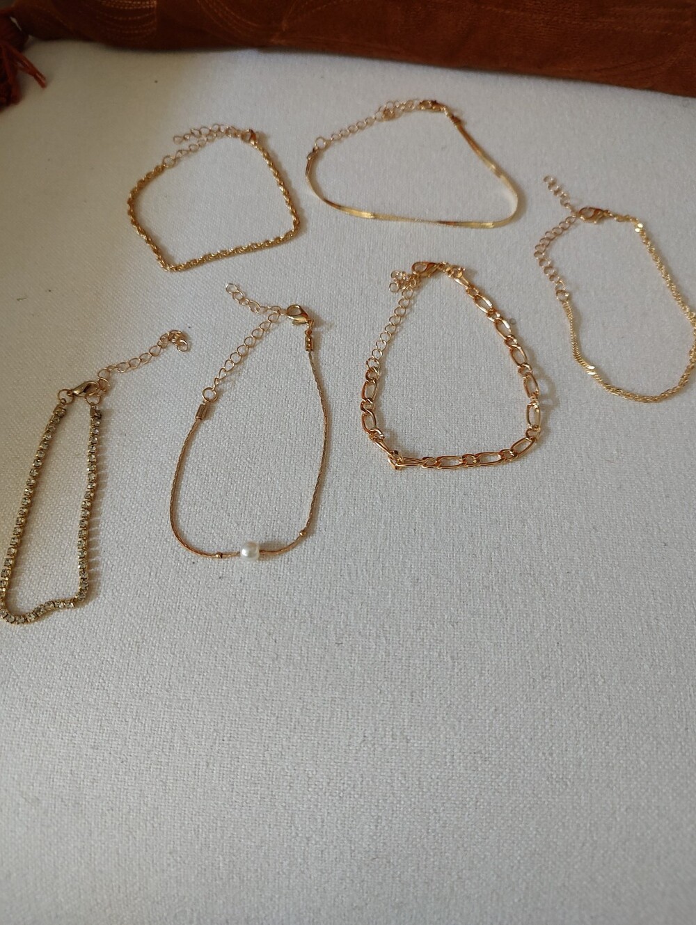 6 New Gold-Tone Women's Bracelet Set - Elegant Layering Styles